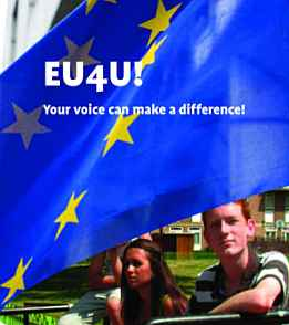 cover of DVD with EU flag and 2 young people