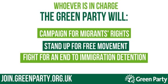 The Green Party will campaign for migrants rights